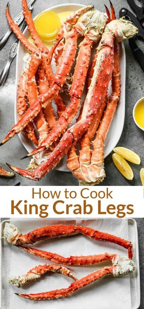 My step-by-step guide for How to Cook Crab Legs, where to buy them, what to look for, and how to serve them. This delicious and tender crab is perfect for company, holidays, or special events and could not be easier to prepare! Frozen King Crab Legs How To Cook, How To Steam Crab Legs At Home, Crab Legs How To Cook, Cook King Crab, Alaskan Crab Legs, King Crab Legs Recipe, Steamed Crab Legs, Crab Legs On The Grill, Grilled Crab