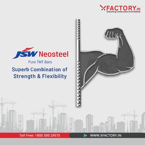 Buy JSW Neosteel bars at XFACTORY.IN at best prices!  #jswneosteel #XFACTORYIN #Xfactory #BuySteelOnline #BestPrices #Steel #B2B #OnlineMarketplace #Hyderabad #HasslefreeDelivery #steelbars #buysteelbarsonline #shreetmtonline Tmt Steel, Villa Designs, Steel Industry, Steel Fabrication, Price Quote, Steel Bar, Creative Ads, Villa Design, Price List