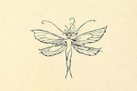 Small Tattoos Fairy, Tattoos Fairy, Pixie Tattoo, On Tattoo, Fairy Illustration, Vintage Fairy, Fairy Tattoo, Useful Information, Black Ink Tattoos