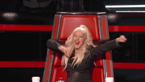 Christina Aguilera The Voice, Excited Gif, Grammar Quiz, Celebrate Good Times, Something About You, Happy Dance, Online Yoga, Christina Aguilera, Spotify Playlist