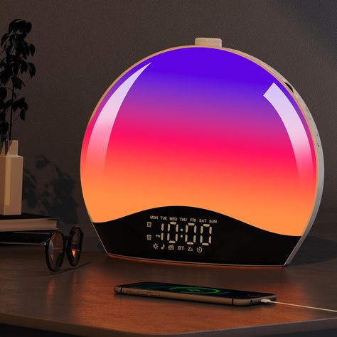 Ideal Gift Hatch Alarm, Sunrise Alarm, Sunrise Alarm Clock, Noise Machine, Digital Wall Clock, White Noise Machine, Sound Machine, Soothing Sounds, White Noise