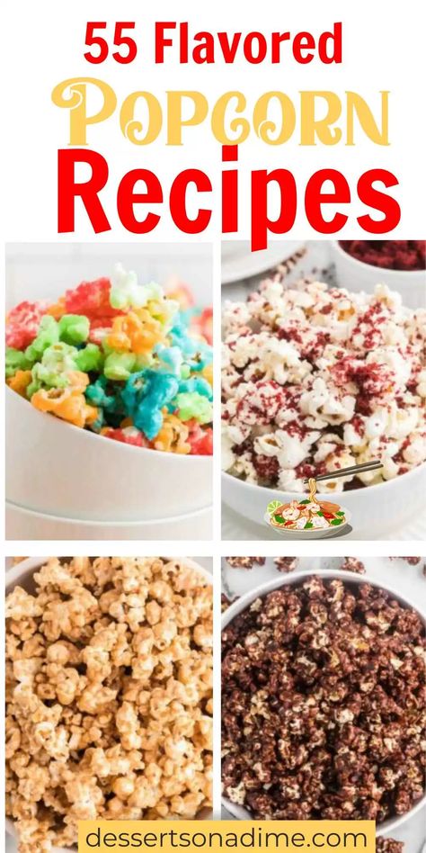 Flavored Popcorn Recipes - 55 Recipes for Flavored Popcorn Diy Popcorn Seasoning, Homemade Popcorn Seasoning Recipes, Homemade Popcorn Flavors, Candy Popcorn Recipe, Homemade Popcorn Seasoning, Popcorn Recipes Savory, Popcorn Seasoning Recipes, Gourmet Popcorn Recipes, Flavored Popcorn Recipes