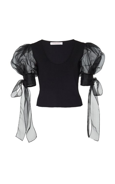 Click product to zoom Organza Top, Feminine Aesthetic, Stage Outfits, Carolina Herrera, Looks Vintage, Fashion Tops, Moda Operandi, Fashion Collection, Blouse Designs