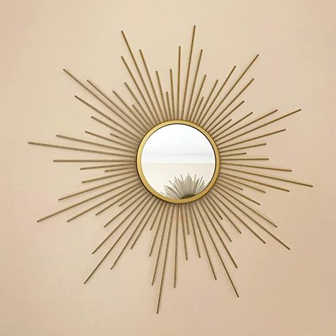 Gold Sunburst Mirror, Retro Mirror, Gold Frame Wall, Gold Sunburst, Gold Mirror Wall, Outdoor Mirror, Large Wall Mirror, Sunburst Mirror, Wall Accessories