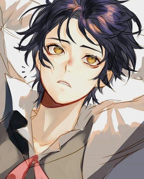 Anime Guy | Golden Eyes | Black Hair Yellow Eyes, Black Hair, Anime Boy, Yellow, Anime, Hair, Gold, Black