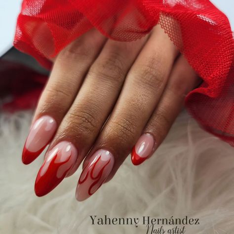 ❤️❤️❤️🔥🔥🔥 nails on fire... Fire Nails Designs Red, Flame Art Nails, Red Flame Nail Designs, Fire Nail Art Design, Nails Fire Design, Red Flames Nails, Fire Design Nails, Red Fire Nails, Pink Fire Nails