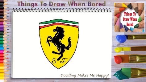 How To Draw A Ferrari Logo Step By Step Easy ( Things To Draw A Ferrari Logo )  *** PLEASE: Share This Link! *** https://youtu.be/4l-ThOFhOjE  #ferrari #cars #supercars #car #supercar #ferrarif #carsofinstagram #luxury #carporn #racing #luxurycars #carswithoutlimits #carlifestyle #scuderiaferrari #howtodoodle #doodles #howtodoodleart #doodle #howtodraw #thingstodraw #cartoon #drawingaday #drawingdaily #drawingeveryday #artoftheday Logo Drawing Ideas, Logo Step By Step, Easy Things To Draw, Ferrari Cars, Things To Draw, Ferrari Logo, Shoe Art, Supercars, Make Me Happy