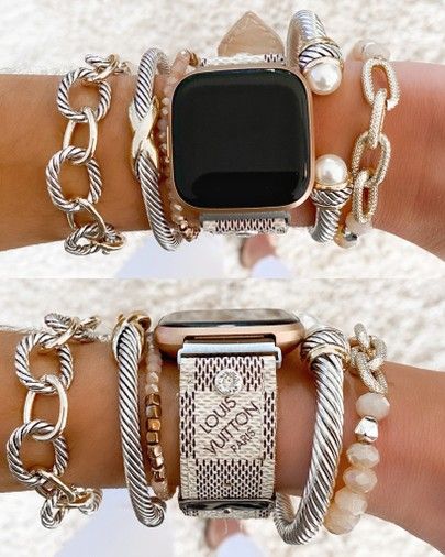 For authentic LV watch band: go to sparklbands.com and look under the “upcycled Louis Vuitton” category. You can use code: CATHERINE10 for a discount! Louis Vuitton Watch Band, Grey Apple Watch, Iphone Bracelet, Lv Watch, Apple Jewelry, Woman Watches, Apple Watch Bands Fashion, Apple Watch Fashion, Jewellery Board