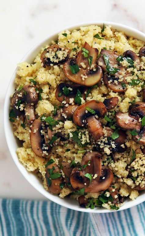 simple mushroom couscous Veg Couscous Recipe, Dishes With Couscous, What Goes With Couscous, Best Cous Cous Recipe, Could Cous Recipes, Low Potassium Side Dishes, Couscous Mushroom Recipes, Coucus Recipes Easy, Couse Couse Salad Recipes