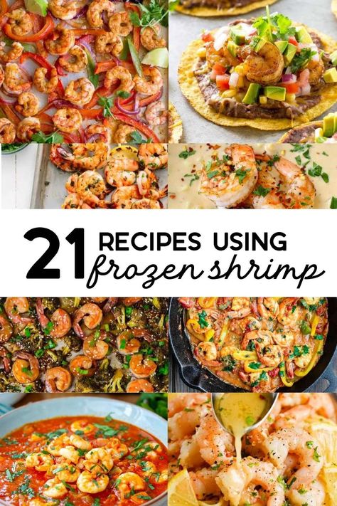 21 Recipes Using Frozen Shrimp Shrimp Frozen Recipes, Shrimp Already Cooked Recipes, Quick Dinner Ideas With Shrimp, What To Do With Frozen Shrimp, Easy Dinner Shrimp Recipes, Easy Weeknight Dinners Shrimp, Yummy Shrimp Recipes Dinners, Little Shrimp Recipes, Best Way To Cook Frozen Shrimp