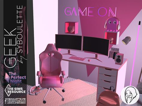 The Sims Resource - The Perfect Night - Geek set Gamer Decor, The Sims 4 Pc, Sims 4 Anime, Sims 4 Bedroom, Sims 4 Expansions, Sims 4 Body Mods, Free Sims, Sims 4 Cc Folder, Casas The Sims 4