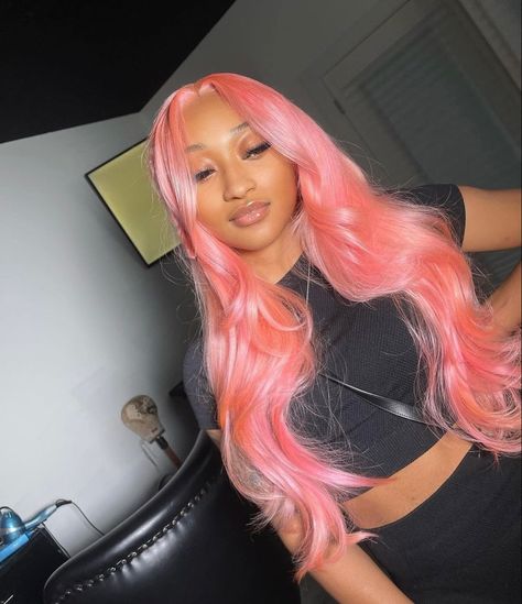 Wig Install Color, Pink Lace Wig, Frontal Wig Install, Frontal Wig Hairstyles, Wig Install, Wig Styling, Dyed Hair Inspiration, Quick Braided Hairstyles, Protective Hairstyles Braids