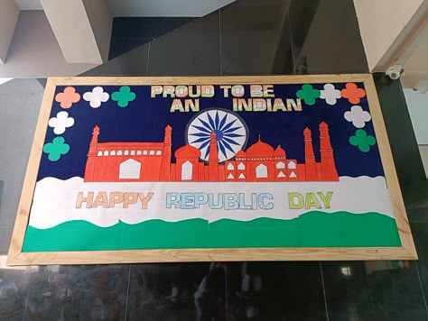 Republic Day Silver Jubilee Decoration Ideas, Independence Day Chart, Diy Crafts For School, Independence Day Drawing, Chalkboard Wall Art, Soft Board, School Decoration, School Board Decoration, Diy Classroom Decorations