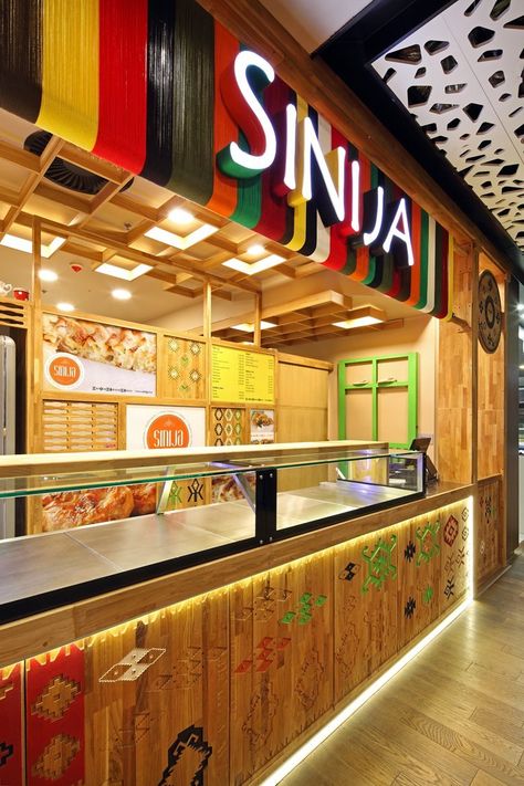 FAST FOOD SINIJA - Picture gallery 4 Chaat Shop Interior, Mini Fast Food Shop Design, Dosa Shop Design, Chaat Counter Design, Fast Food Restaurant Design Interiors, Restaurant Counter Design, Fast Food Restaurant Design, Momo Food, Snack House