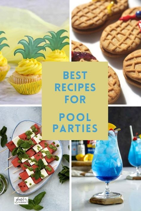 Pool Party Buffet Food Tables, Pool Party Charcuterie Board Ideas, Pool Party Treats Food Ideas, Bougie Dinner Party, Desserts For Pool Party, Poolside Party Food, Pool Party Food Table Set Up, Easter Pool Party Ideas, Pool Party Apps