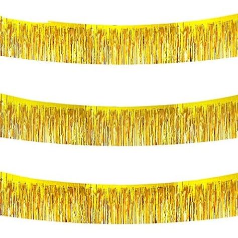 Amazon.com: 6 Pack 10 Feet Foil Fringe Garland Metallic Tinsel Banner Wall Hanging Curtain Streamers Backdrop for Parade Floats Bachelorette Wedding Birthday Party Thanksgiving Christmas Decorations(Gold) Halloween Birthday Decorations, Wedding Carnival, Fringe Garland, Tassel Banner, Streamer Backdrop, Foil Curtain, Halloween Dance, Halloween Christmas Decorations, Parade Float