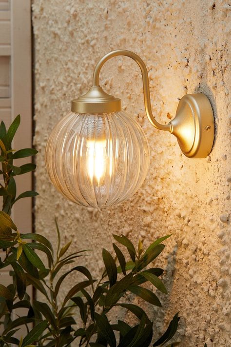 Wall Light Fittings, Reeded Glass, Wall Lights Living Room, Lounge Lighting, Brass Wall Light, Bathroom Wall Lights, Brass Wall, Dream Spaces, Outdoor Wall Lighting