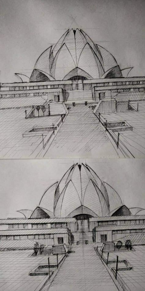 Lotus Building Architecture, Lotus Temple Sketch, Building Architecture Design Drawing, Lotus Temple Drawing, Monuments Sketches, Building Sketches Architecture, Drawing Buildings Sketch, Monuments Drawing, Monument Drawing