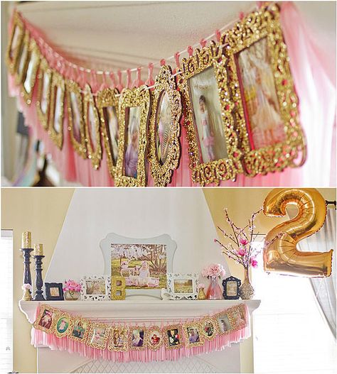 Gold Crafts For Kids, Golden 2nd Birthday Girl, Golden Birthday Ideas Kids Girl, Pink And Gold Birthday Party, Second Birthday Ideas, Gold Birthday Party, Golden Birthday, Gold Party, Baby Girl Birthday