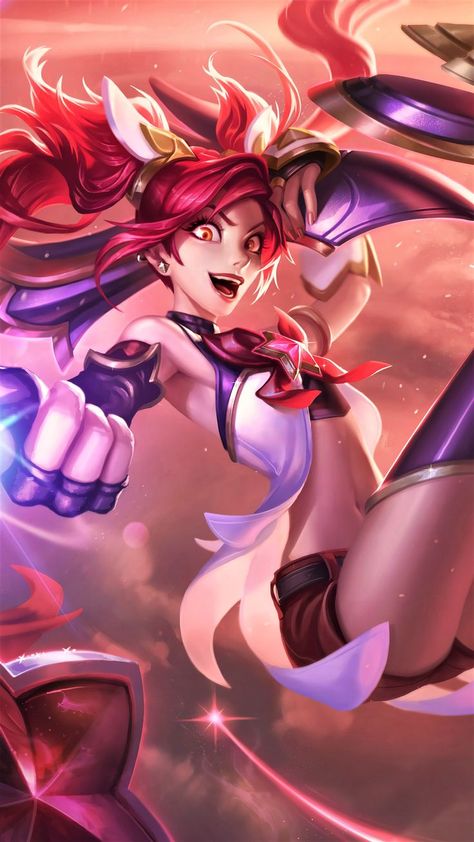 Star Guardian Skins, Jinx Wallpaper, Star Guardian Jinx, Lol Jinx, League Of Legends Video, League Of Legends Poster, Legend Images, Champions League Of Legends, Lol Champions