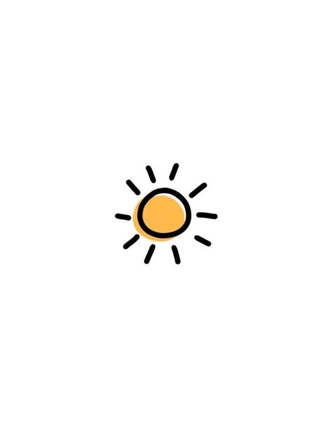 Sun Doodle Art, Cute Sun Doodle, Sun Icon Aesthetic, Doodle Sun, Sun Doodle, Sun Drawing, Cute Smiley Face, Cute Easy Doodles, Cute Sun