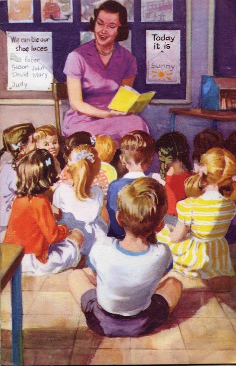 Teachers Illustration, Teacher Aesthetic, School Illustration, Old School House, Vintage Illustration Art, Childhood Memories 70s, Ladybird Books, Childhood Books, Sports Day