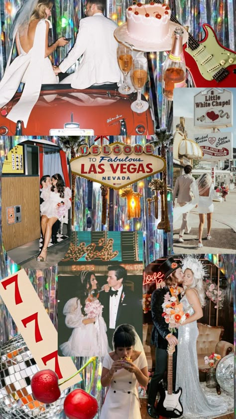 Vegas Showgirl Theme Party, 50s Vegas Aesthetic, Rock Roll Wedding, 50s Vegas Wedding, Vegas Glam Wedding, Vegas Style Wedding Reception, Kitschy Vegas Wedding, Eloping In Vegas Aesthetic, Retro Vegas Aesthetic