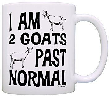 Goat Farmer Gifts I Am 2 Goats Past Normal Goat Farm Pet Pygmy Goat Gift Coffee Mug Tea Cup White Friendship Tea Recipe, Pet Goat, Goat Gifts, Pygmy Goat, Goats Funny, Goat Farm, Goat Lover, Goat Farming, Gifts For Farmers