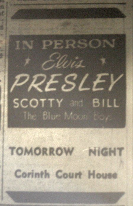 Ad in Daily Corinthian April 6 1955 Alcorn County Courthouse - Corinth, MS Corinth Mississippi, Elvis Concert, Scotty Moore, December 2024, National Archives, April 6, Where The Heart Is, Mississippi, Fun Stuff