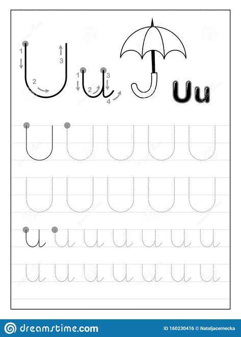 Letter U Worksheets, Tracing Alphabet Letters, Free Printable Alphabet Worksheets, Letter Writing Practice, Tracing Alphabet, Alphabet Letter Worksheets, Letter Recognition Worksheets, Printable Alphabet Worksheets, Alphabet Worksheets Kindergarten