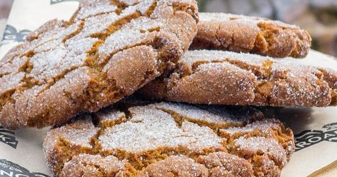 Disney's Recipe For Ginger Molasses Crackle Cookies | POPSUGAR Food Disney Molasses Crackle Cookies, Molasses Crackle Cookie Disney, Crackle Cookies, Ginger Molasses, Disney Recipes, Disney Cookies, Holiday Cookie Exchange, Popsugar Food, Baked Treats