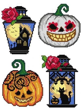 Cross Stitch New Release Designs from ABC Stitch Therapy Fall Apron, Halloween Cross Stitch Charts, Halloween Craft Kits, Stitch Halloween, Halloween Cross Stitch Patterns, Halloween Gothic, Halloween Cross Stitches, Diy Set, Theme Halloween