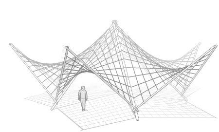 'Hypars' (hyperboloids) are a type of structure that have been used in pioneering since the 1960s. They are based on a type of lightweight ... Felix Candela, Architect Student, Tensile Structures, Architecture Portfolio Design, Architectural Engineering, Genius Loci, Parametric Architecture, Concept Diagram, Zaha Hadid Architects