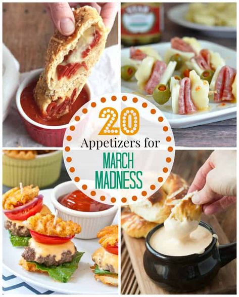 20 Appetizers for March Madness - Perfect game day appetizers to watch your favorite college basketball team! March Madness Food, March Madness Parties, Cupcake Diaries, Bacon Appetizers, Game Day Appetizers, Appetizer Ideas, Great Appetizers, Perfect Game, Easy Appetizer Recipes