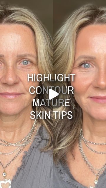 Kimberly Weimer on Instagram: "Save for future use❤️
Share with a friend❤️
Follow for more ❤️

In this video, you are going to learn how to highlight and contour, mature skin! Step-by-step, I will teach you where to place each color and why you are placing it in that location! 

Look your best at any age!

I will be using cream products in this video because I find that they are very forgiving on skin with a lot of texture. 

Comment LIVE for the links! 

#highlight #contour #lookyourbest #polished #radiance #matureskin" Applying Highlighter To Face, Contour Over 40 Make Up, How To Use Contour, Highlighter Placement, Where To Put Highlighter, How To Contour, Contour And Highlight, Highlight And Contour, Makeup Over 40