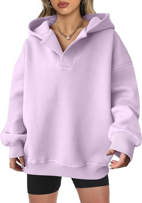 ANRABESS Womens Oversized Hoodies V Neck Sweatshirts Long Sleeve Pullover Casual Fall Teen Girls Preppy Clothes 2024 Trendy A1562 Dark Pink L at Amazon Women’s Clothing store Preppy Clothes, Oversized Hoodies, Hoodie Girl, Oversized Sweatshirt, Hooded Pullover, Oversize Hoodie, Preppy Outfits, Teen Girls, Amazon Women