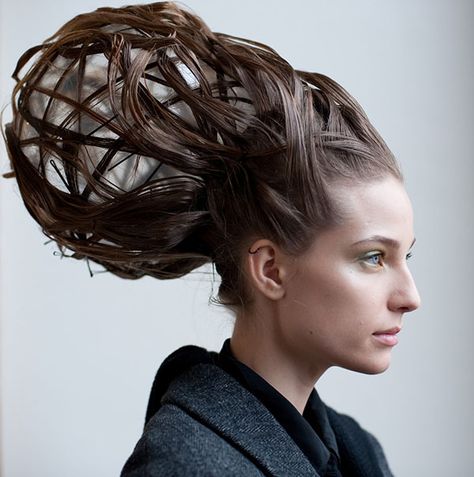 Hair Show Hairstyles | Paris couture shows always inspire with their avant garde collections | www.beautyvirtualdistributor.com Extreme Make-up, Hairstyle Braided, Fashion Week Hair, Hairstyle Long, Hairstyle Wedding, Couture Hairstyles, Prom Hairstyle, Runway Hair, Hairstyle Hairstyle