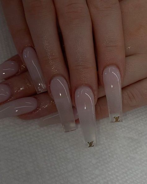 Stile Kylie Jenner, Clear Acrylic Nails, Coffin Nails Long, Bling Acrylic Nails, Summer Acrylic Nails, Clear Nails, Acrylic Nails Coffin, Dream Nails, Coffin Nails Designs