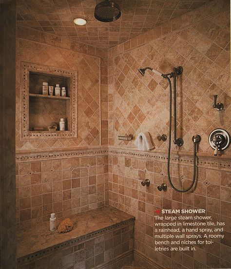 Shower shelf Tile Walk In Shower, Dream Shower, Bathroom Shower Design, Bathroom Plans, Shower Area, Spa Shower, Master Shower, Master Bath Ideas, Room Master