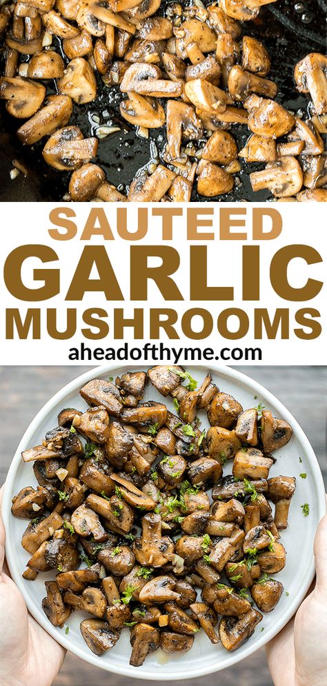 Simple Sauteed Mushrooms, Juicy Hamburgers, Vegetable Side Dishes Recipes, Garlic Mushrooms, Sauteed Mushrooms, Vegetable Sides, Perfect Side Dish, Mushroom Recipes, Side Dishes Easy