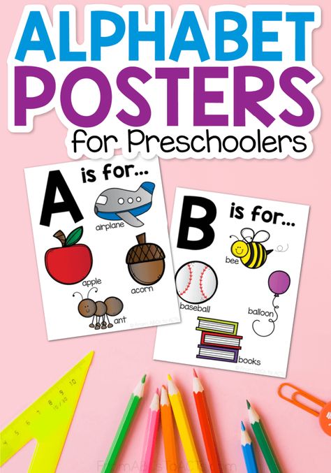 Abc Posters For Classroom, Alphabet Poster Printable Free, Abc Printables Free, Transition Songs For Preschool, Daycare Projects, Poster Design Kids, Letter Learning Activities, Season Activities, Teacher Items