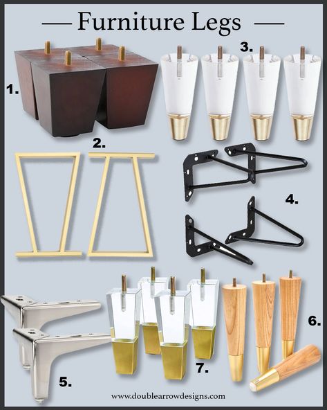 Adding Legs To Furniture for a Total Transformation! - Double Arrow Designs Diy Furniture Legs Ideas, Nathan Furniture, Arrow Designs, Furniture Leg, Diy Ikea Hacks, Diy Tv, Diy Furniture Renovation, Furniture Feet, Furniture Renovation