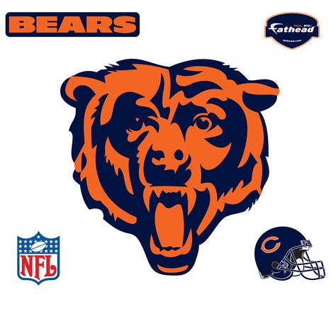 Chicago Bears Svg, Chicago Bears Wallpaper, Bear Decal, Chicago Bears Logo, Bears Logo, Bear Wall Art, Football Love, Nfl Chicago Bears, Nfl Teams Logos