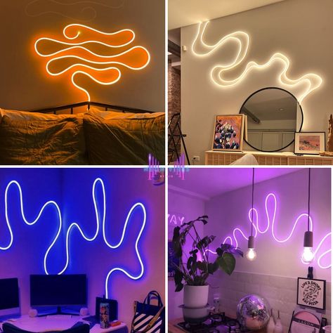 Neon Strip Lights LED Strip Light for Home Decor Single Color LED Strip DIY Neon Strip Light Aesthetic Home Decor - Etsy Neon Strip Lights, Led Lighting Bedroom, Light Aesthetic, Aesthetic Home Decor, Room Redesign, Led Strip Light, Cute Bedroom Decor, Cozy Room Decor, Teen Bedroom Decor