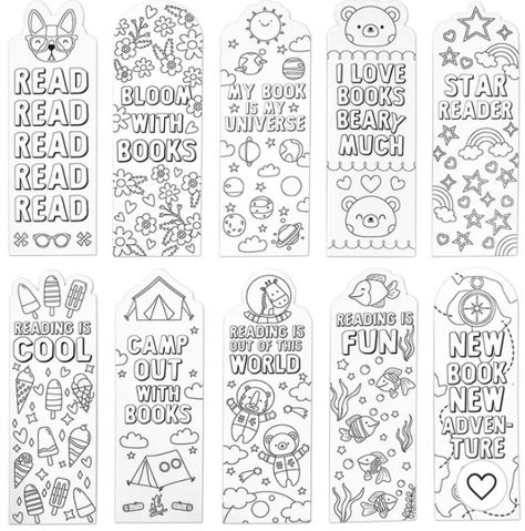 Crafts Classroom, Bloom Book, Diy Bookmark, Penanda Buku, Bookmark Craft, Coloring Bookmarks, Bookmarks Kids, Art Pencils, Diy Bookmarks