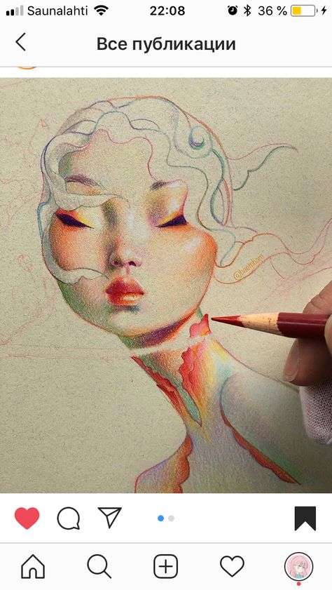 Bao Pham, Elegant Portrait, Kunstjournal Inspiration, Color Pencil Illustration, 얼굴 드로잉, Arte Sketchbook, Arte Inspo, Rainbow Art, Color Pencil Art