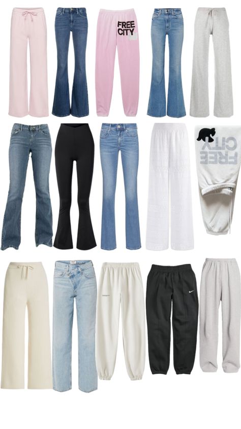 Pants Collage, Pretty Black Dresses, Cute Sweats, Baggy Outfit Ideas, Lululemon Outfits, Cute Pants, Cute Outfits For School, Wardrobe Outfits, Stockholm Fashion