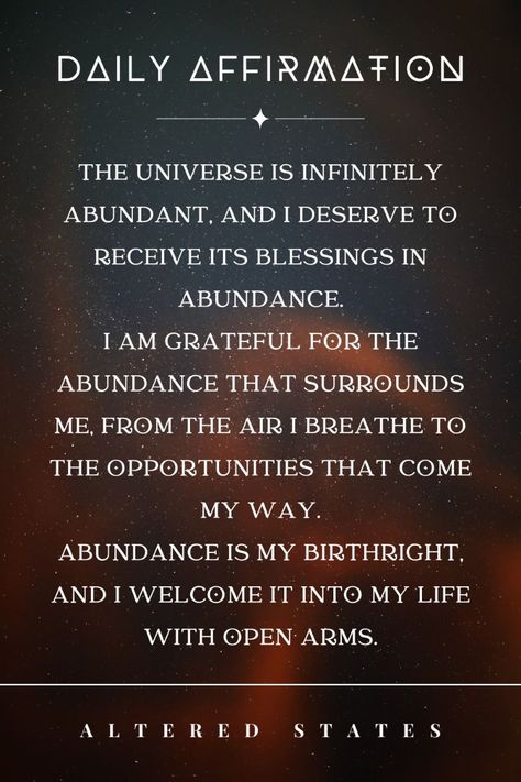 Prayer For Money Blessing Abundance Is My Birthright, Daily Affirmations Aesthetic, Peace Affirmations, Soft Era, Money Prayer, Morning Gratitude, Universe Quotes, Healing Affirmations, I Am Affirmations