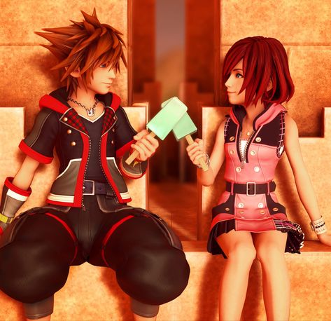 Kingdom Hearts Sora And Kairi, Lantern Reference, Ice Cream Anime, Kingdom Hearts Quotes, Sea Salt Ice Cream, Sora Kairi, Twilight Town, Hearts Video, Kairi Kingdom Hearts