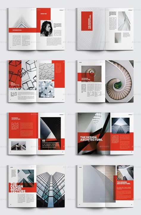 Architecture Portfolio Brochure Template InDesign INDD. 24 pages. Indesign Architecture Portfolio, Indesign Magazine Template Layout Design, Brochure Design Architecture, Architecture Book Layout, Graphic Design Portfolio Layout Template, Architecture Magazine Layout Design, Architecture Flyer, A4 Brochure Design, Architecture Book Design